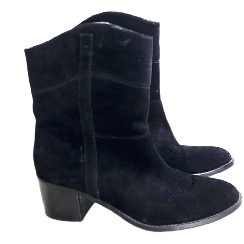 Adrienne Vittadini Fondzie Black Suede boots 9 - Picture 4 of 11